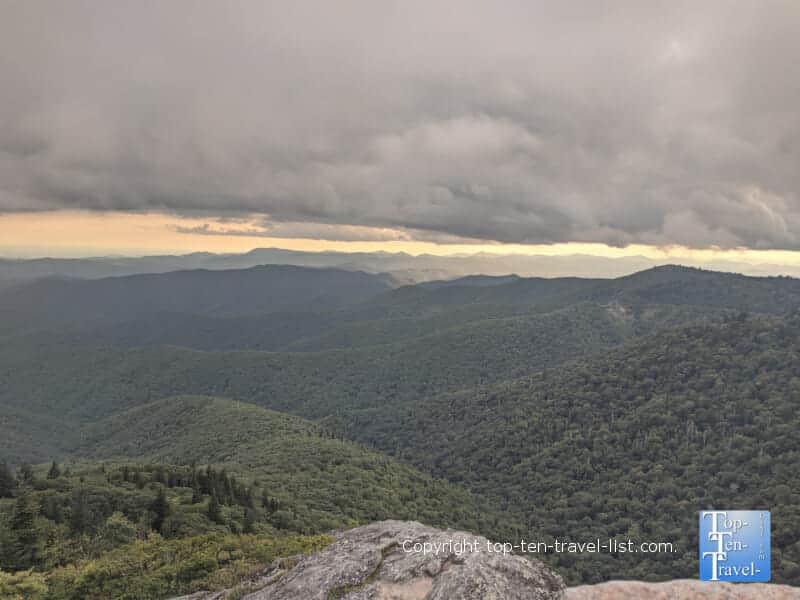 Beautiful views via Devil's Courthouse in Western North Carolina