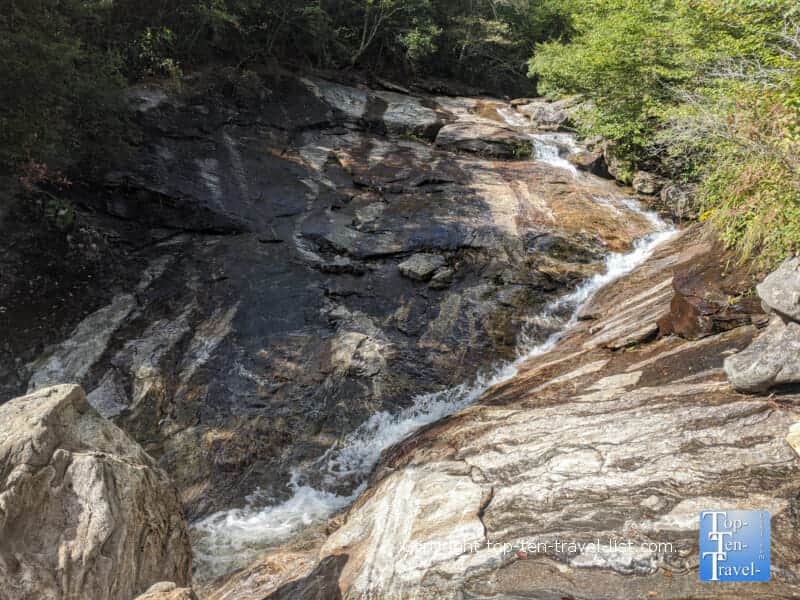 Upper Falls along the Graveyard Fields loop hike along the Blue Ridge Parkway in North Carolina
