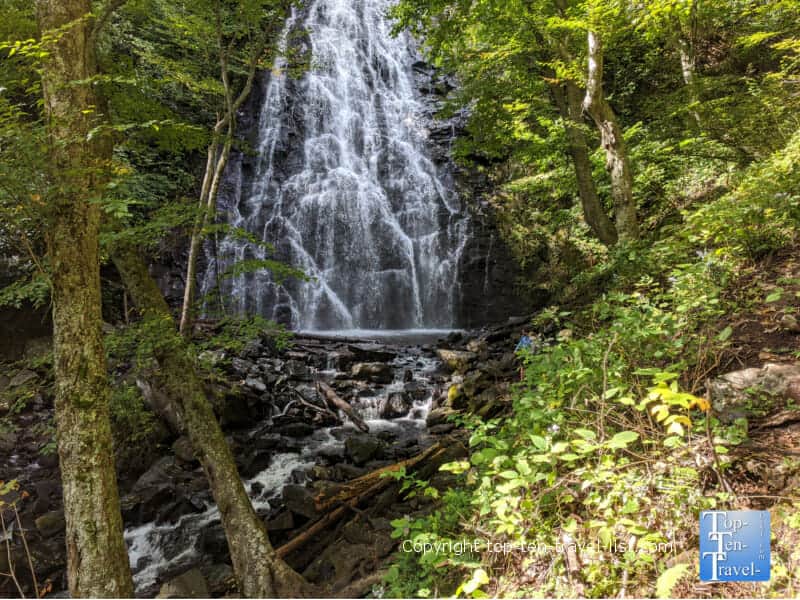 View of Crabtree Falls in North Carolina via the loop trail