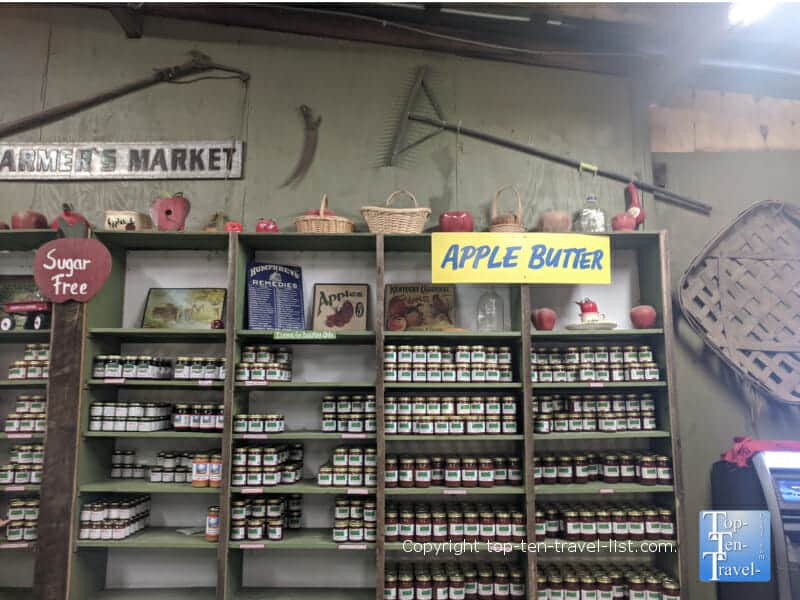 Local apple butter at Sky Top Orchard in Flat Rock, North Carolina 