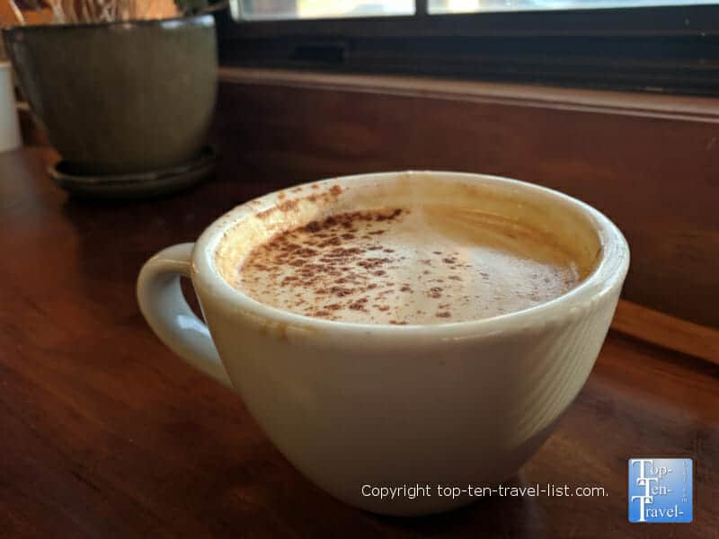 Pumpkin Spice Latte at Swamp Rabbit Cafe in Greenville, South Carolina