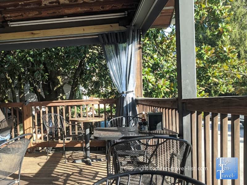 Patio at Flat Rock Village Bakery 