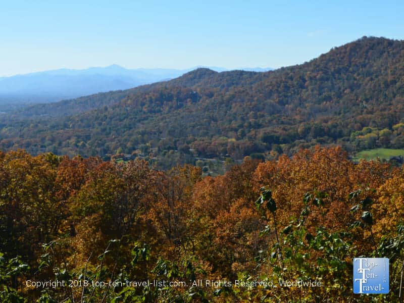 Fall foliage along the Blue Ridge Parkway in Western North Carolina 