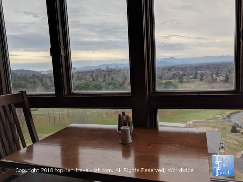 Scenic views from the Omni Grove Park Inn in Asheville, North Carolina