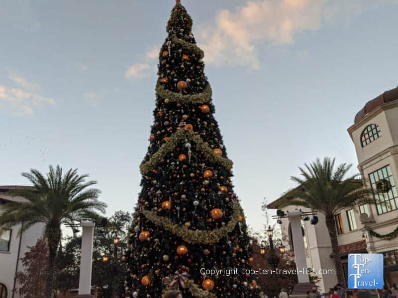 Beautiful Christmas tree at Disney Springs in Orlando, Florida 