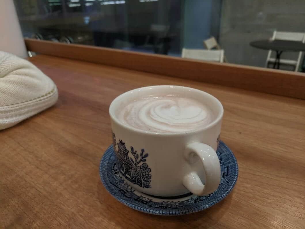 Hot cocoa at Methodical Coffee in Greenville, South Carolina