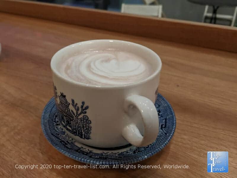 Hot cocoa at Methodical Coffee in Greenville, South Carolina