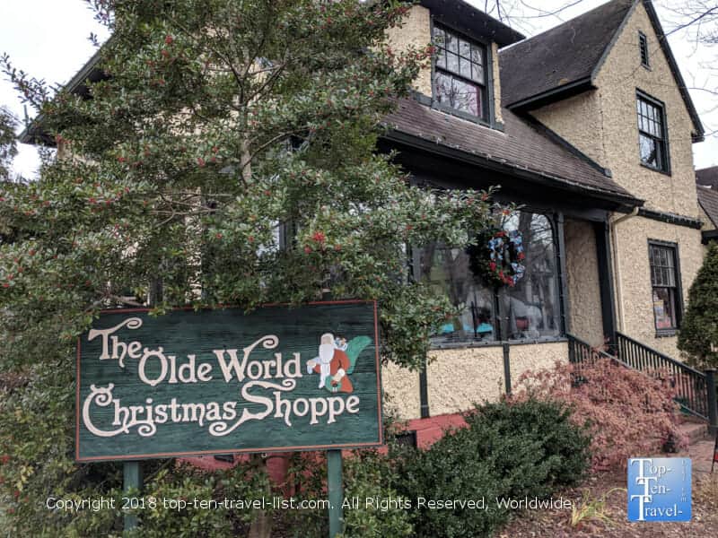Olde World Christmas Shop at Biltmore Village in Asheville, North Carolina 