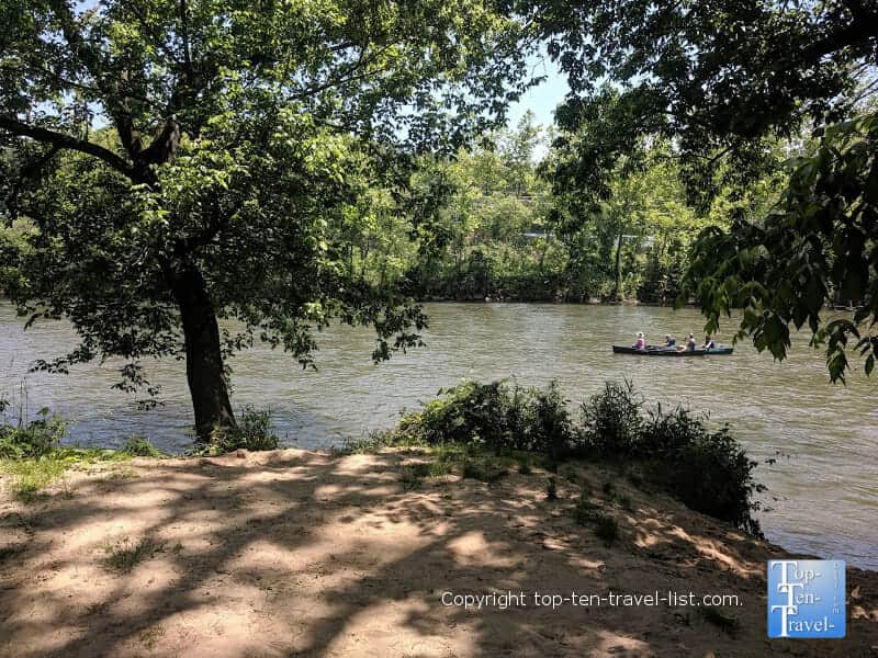 French Broad River in Asheville, North Carolina 