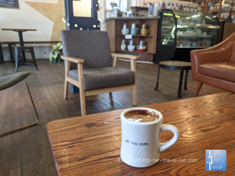 Americano at Dripolator in Black Mountain, North Carolina