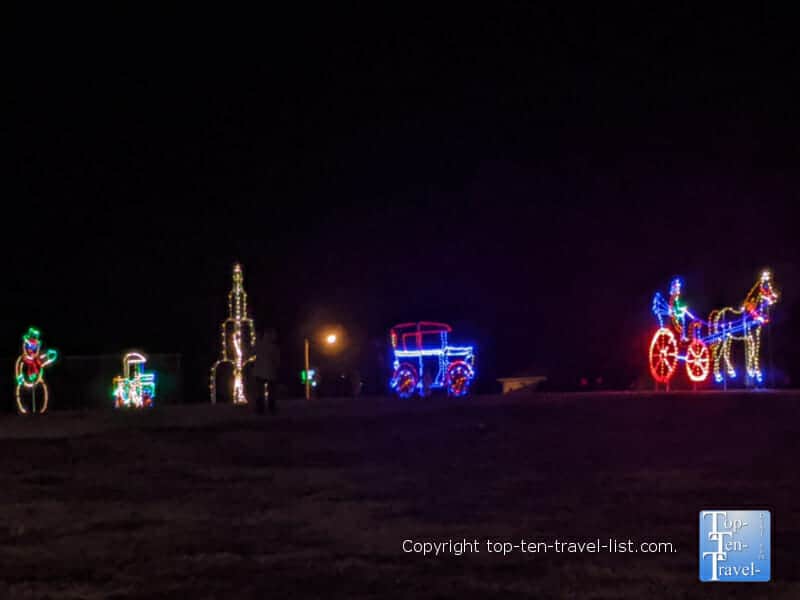 Colorful LED lights in Forest City, North Carolina