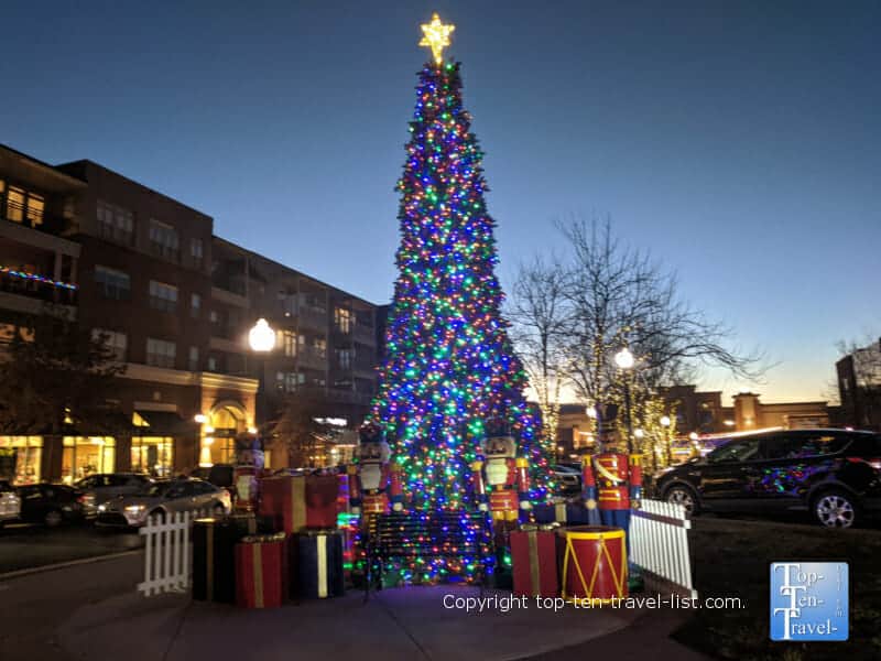Christmas tree at Biltmore Park Town Square in Asheville