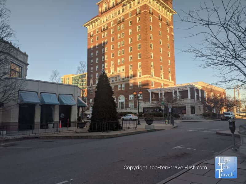 Christmas tree in downtown Asheville
