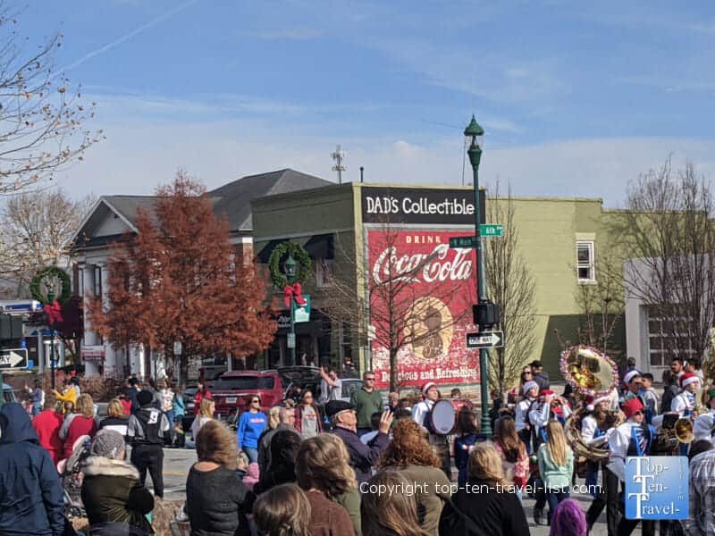 Marching Band in the Hendersonville, North Carolina Christmas parade