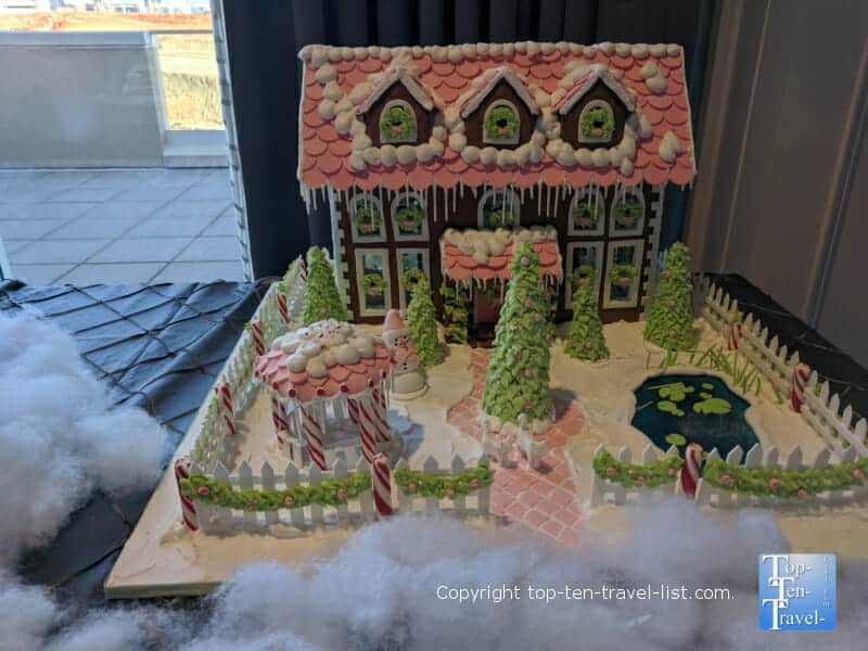 Princess gingerbread house at The Ballantyne in Charlotte, North Carolina