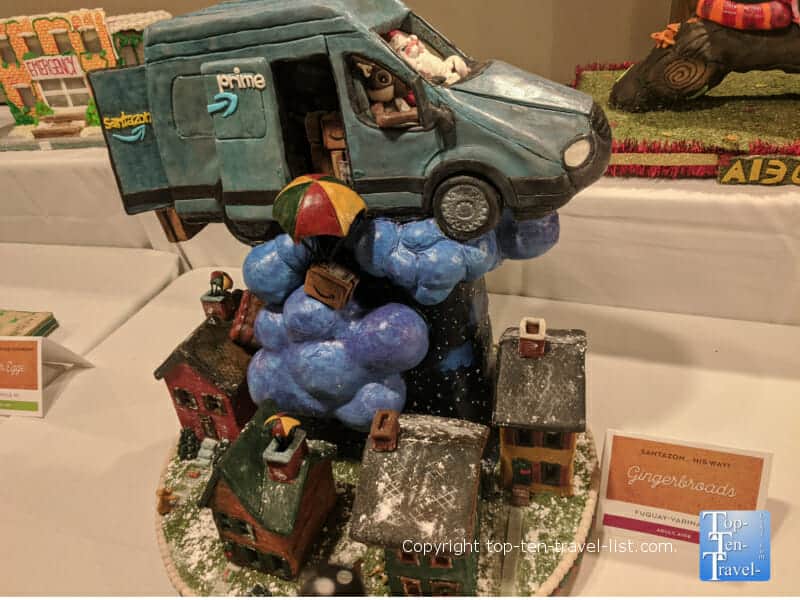 Amazon Prime gingerbread house at the Omni Grove Park Inn in Asheville, North Carolina