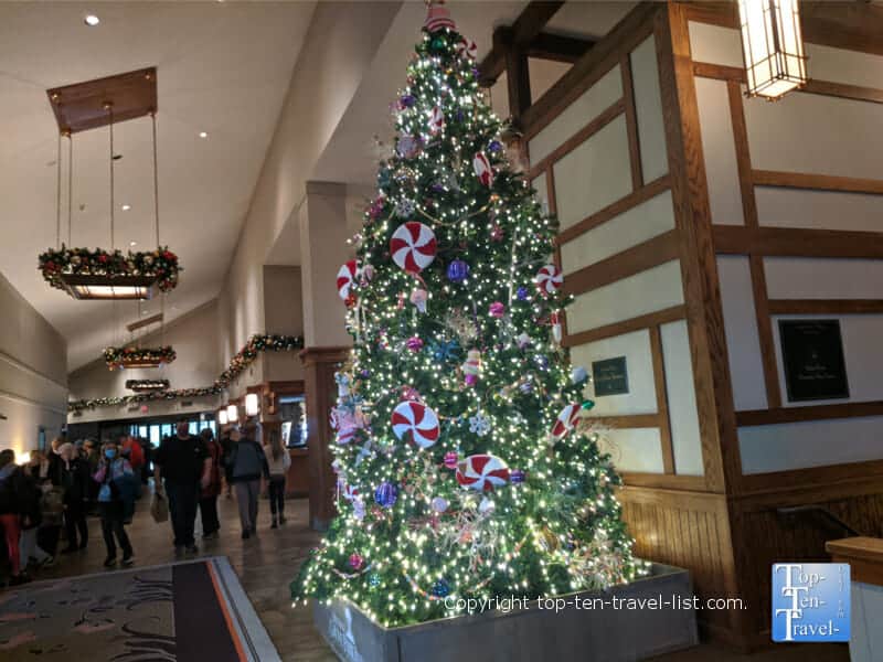Whimsical Christmas tree at the Omni Grove Park Inn in Asheville, North Carolina
