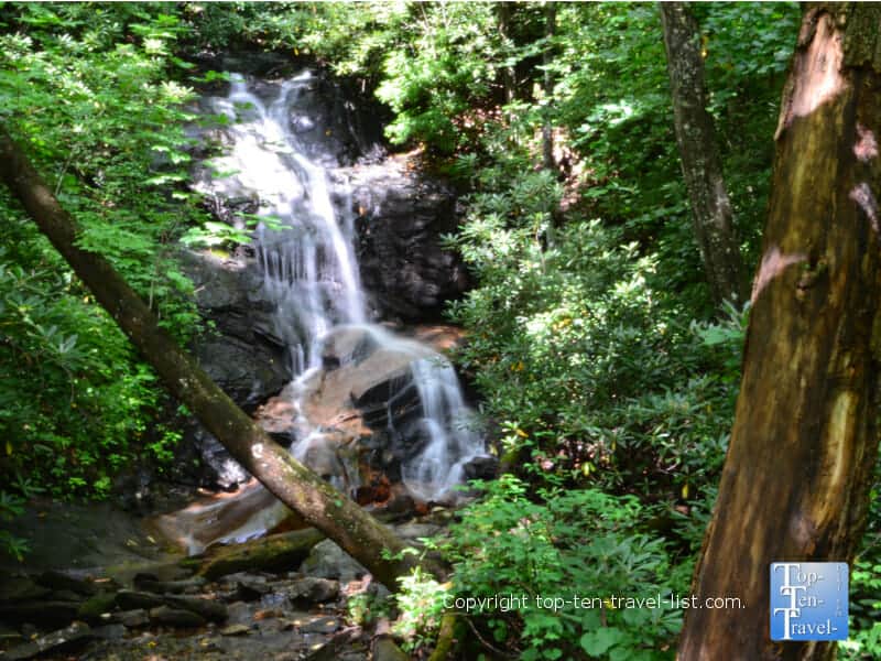 Beautiful Log Hollow Falls near Brevard, North Carolina