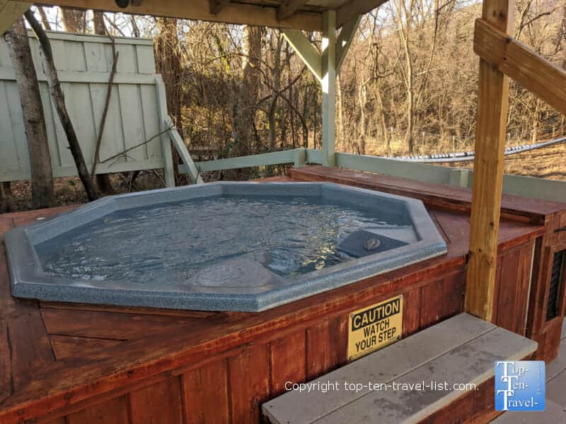 Standard mineral tub at Hot Springs Resort in North Carolina 