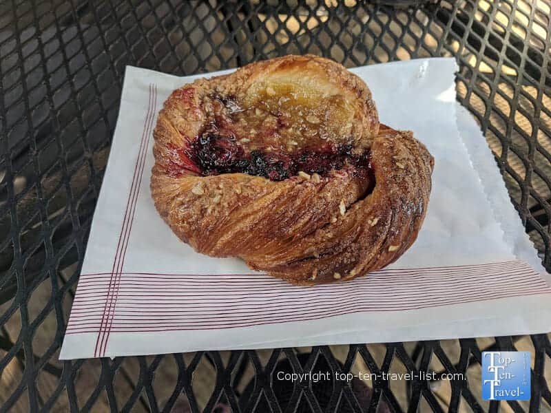 Blackberry cream cheese Danish at Flat Rock Village Bakery 