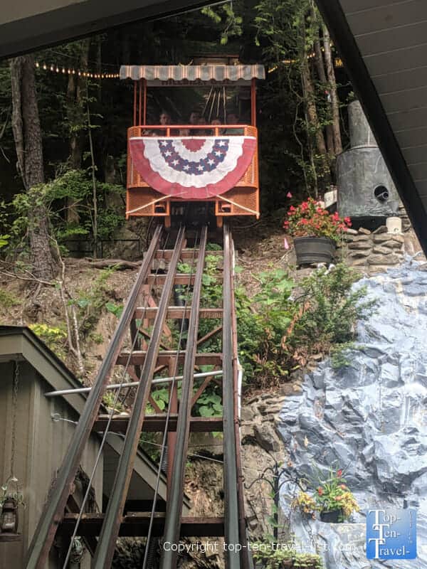 Incline ride up to the Hillbilly Golf course in Gatlinburg, Tennessee