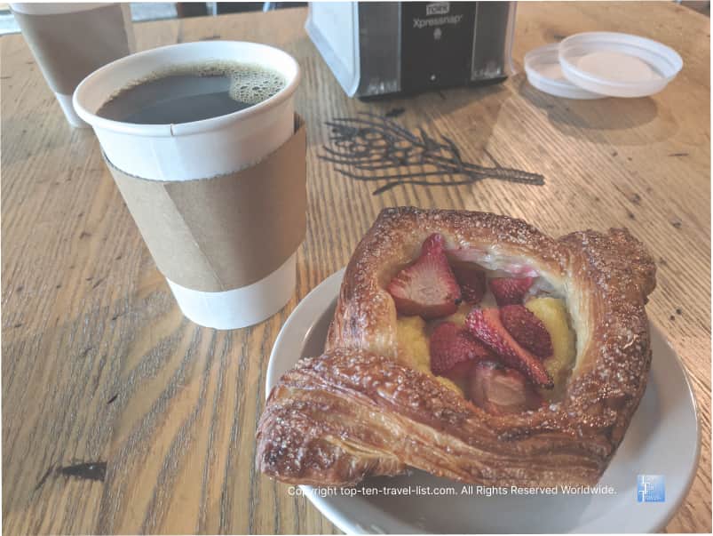 Strawberry Danish at Fletcher Bakery Cafe in WNC