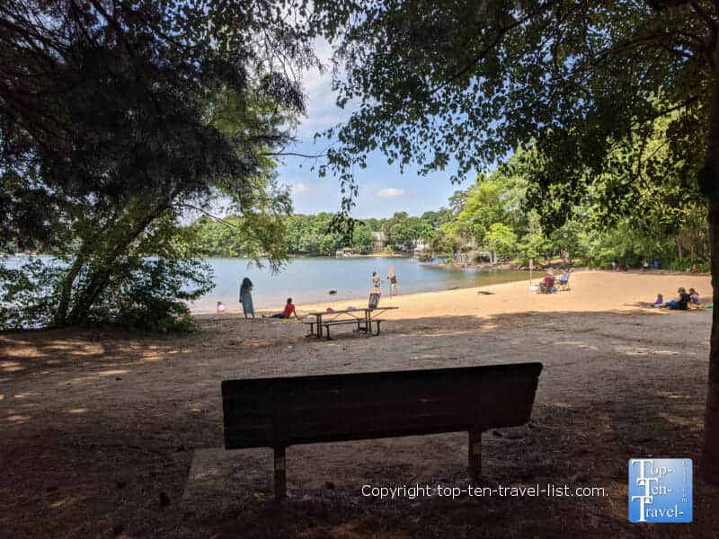 Lake Norman beach in the Charlotte, North Carolina metro