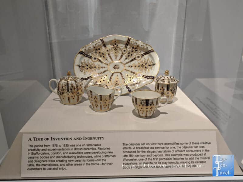 18th century British ceramics at The Mint Museum in Charlotte, North Carolina