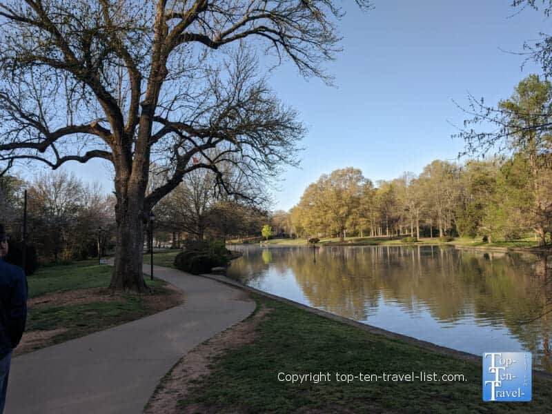 Tranquil lake views at Freedom Park in Charlotte, North Carolina