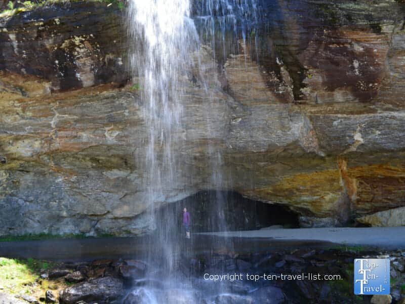 Bridal Veil - roadside waterfall in Western North Carolina along Hwy 64