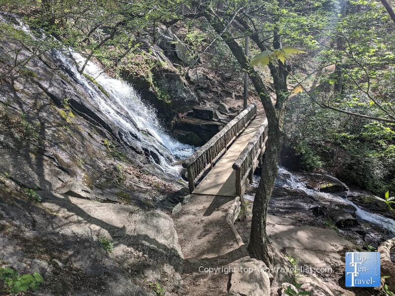 Juney Whank Falls in the Great Smoky Mountains National Park in Bryson City, North Carolina