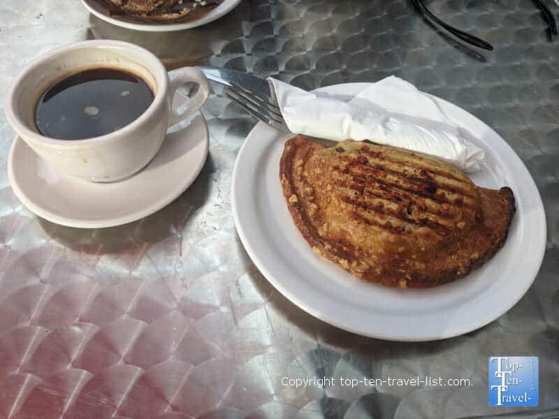 Americano and pastry at Tazza D'Oro in Pittsburgh
