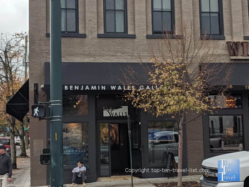 Benjamin Walls gallery in downtown Asheville, North Carolina