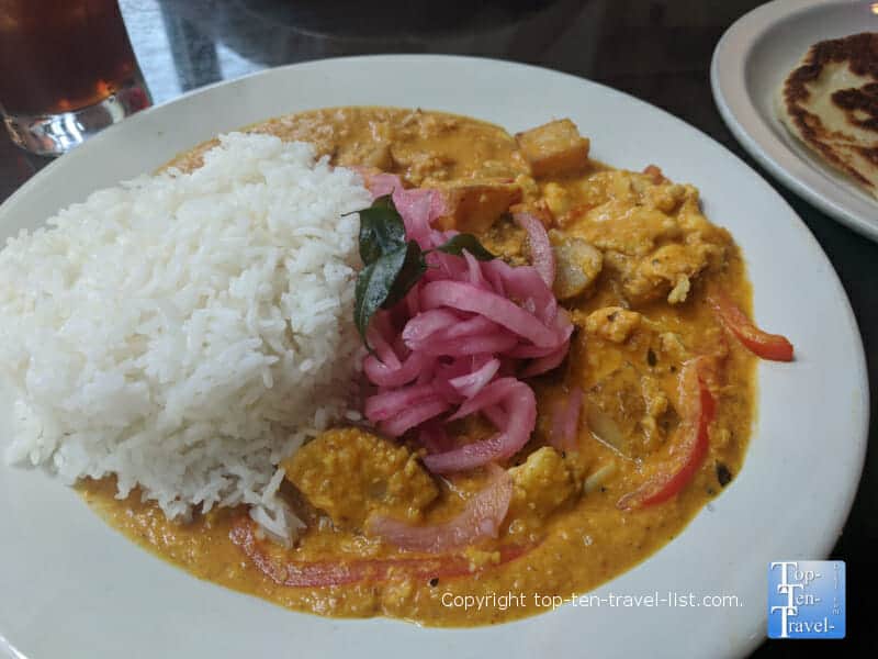 Korma curry at Blue Dream Curry in Asheville, North Carolina