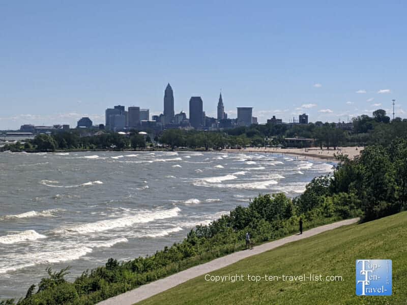 Great skyline views at Edgewater Park in Cleveland, Ohio