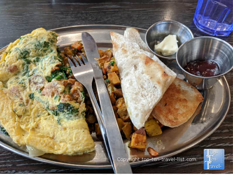 Healthy omelet at Green Sage Cafe in Asheville, NC