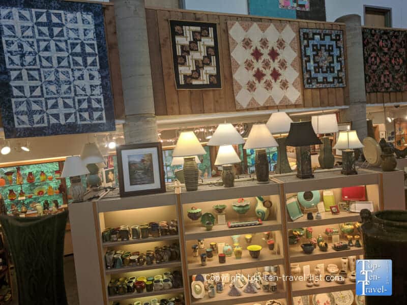 Handmade crafts at the Folk Art Center on the Blue Ridge Parkway 
