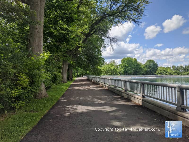 Reservoir trail at Highlands Park in Pittsburgh