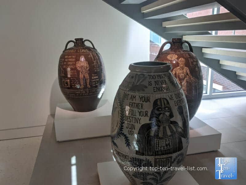 Star Wars vases at the Asheville Museum of Art
