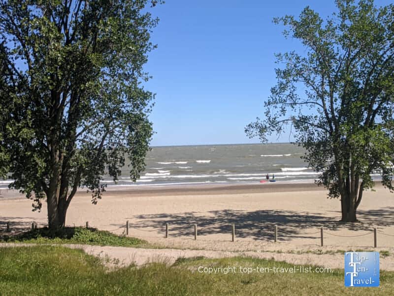 The beautiful beach at Edgewater Park in Cleveland, Ohio