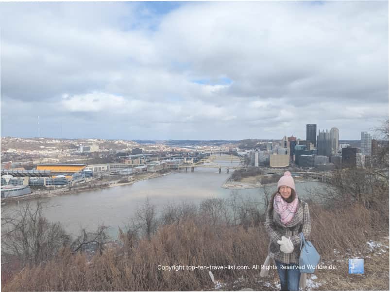 Winter skyline views in Pittsburgh