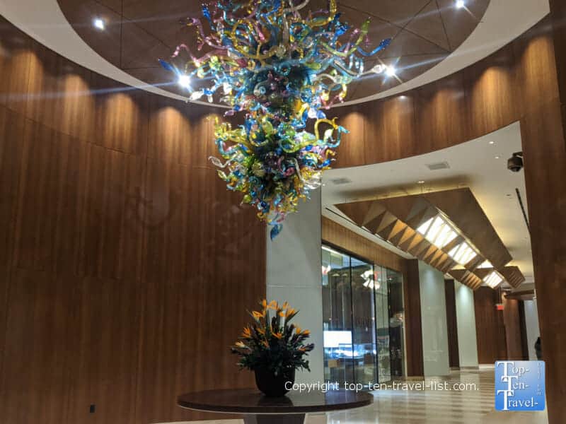 Colorful chandelier at The Borgata in Atlantic City