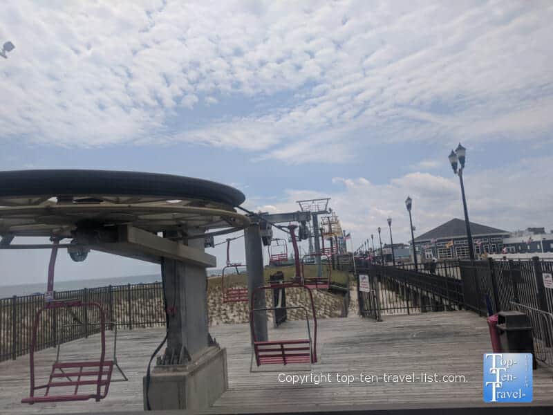 The chairlift ride at Seaside Heights, New Jersey