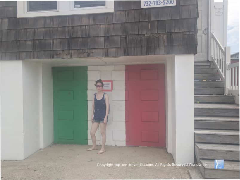 Italian flag on the Jersey Shore house