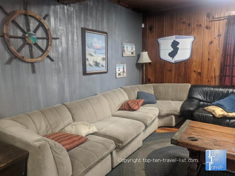 Living room of the Jersey Shore house