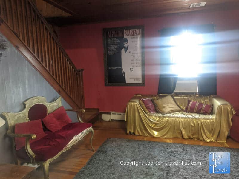 Living room of the Jersey Shore house