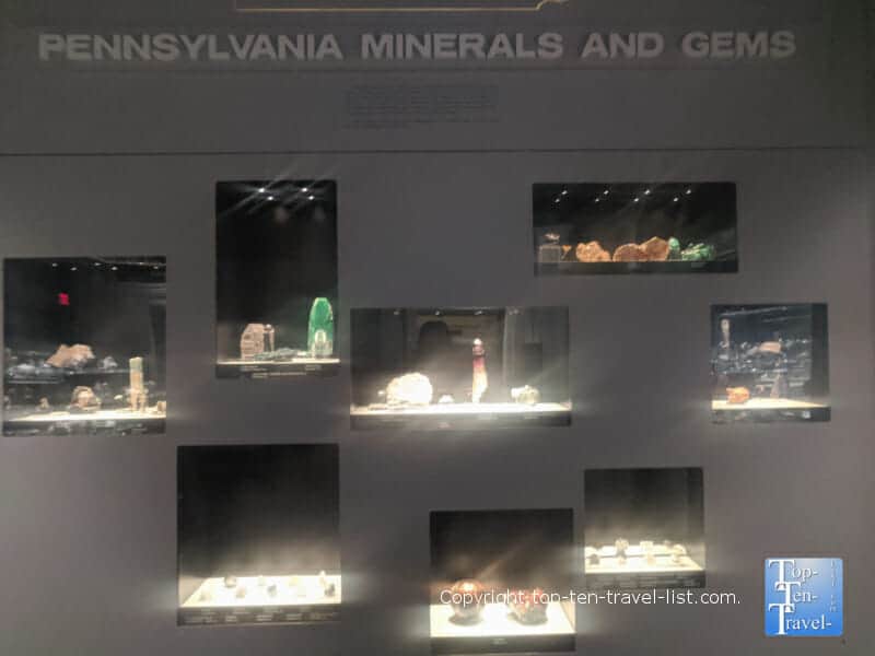 Hall of Minerals and Gems at The Carnegie Museum of Natural History in Pittsburgh