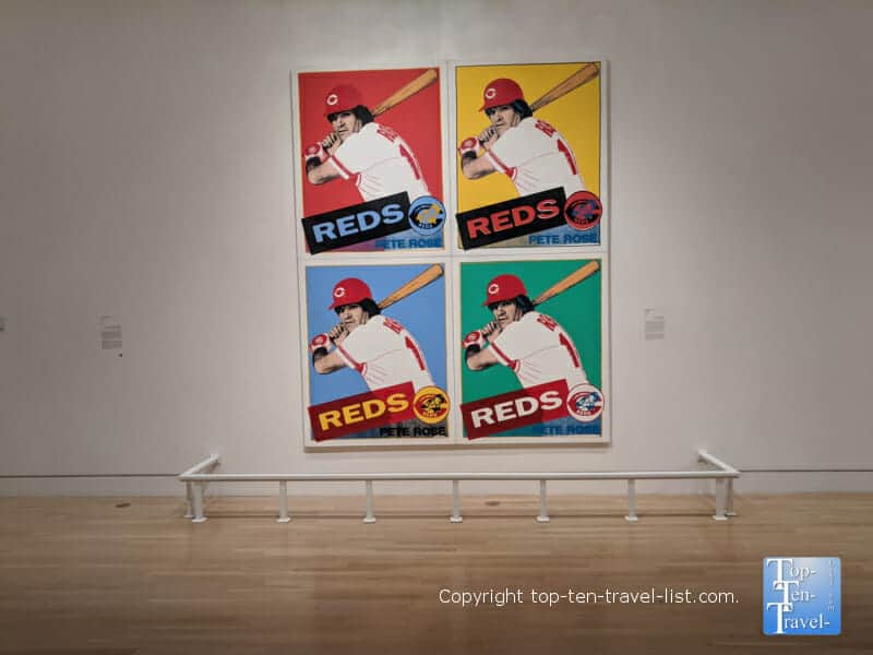 Andy Warhol silkscreen baseball at The Cincinnati Art Museum
