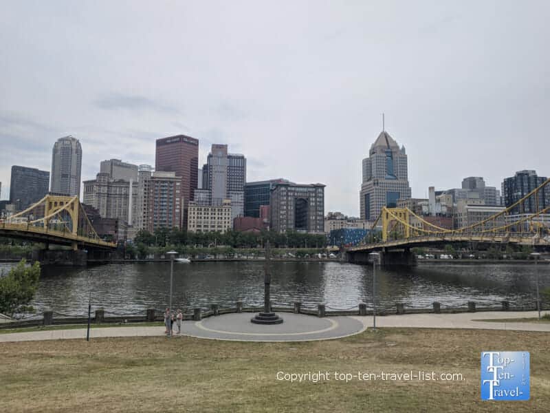 Great views of the Pittsburgh skyline via Alleghany Landing Park