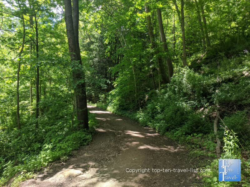 Nature trail at Settlers Cabin Park in Pittsburgh, PA
